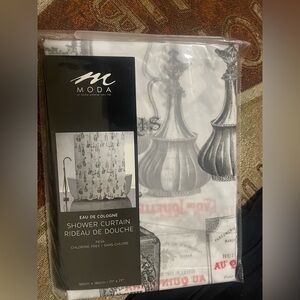 MODA French Shower Curtain Eau de Cologne “Antique Look” 71”x 71” NEW